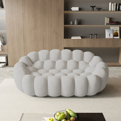 Sdorens Modern Curved Boneless Sofa 3D Knitted Loveseat