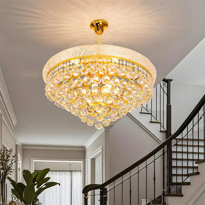 Vrygle Crystal Chandelier Pendant Light With Adjustable Chain Modes