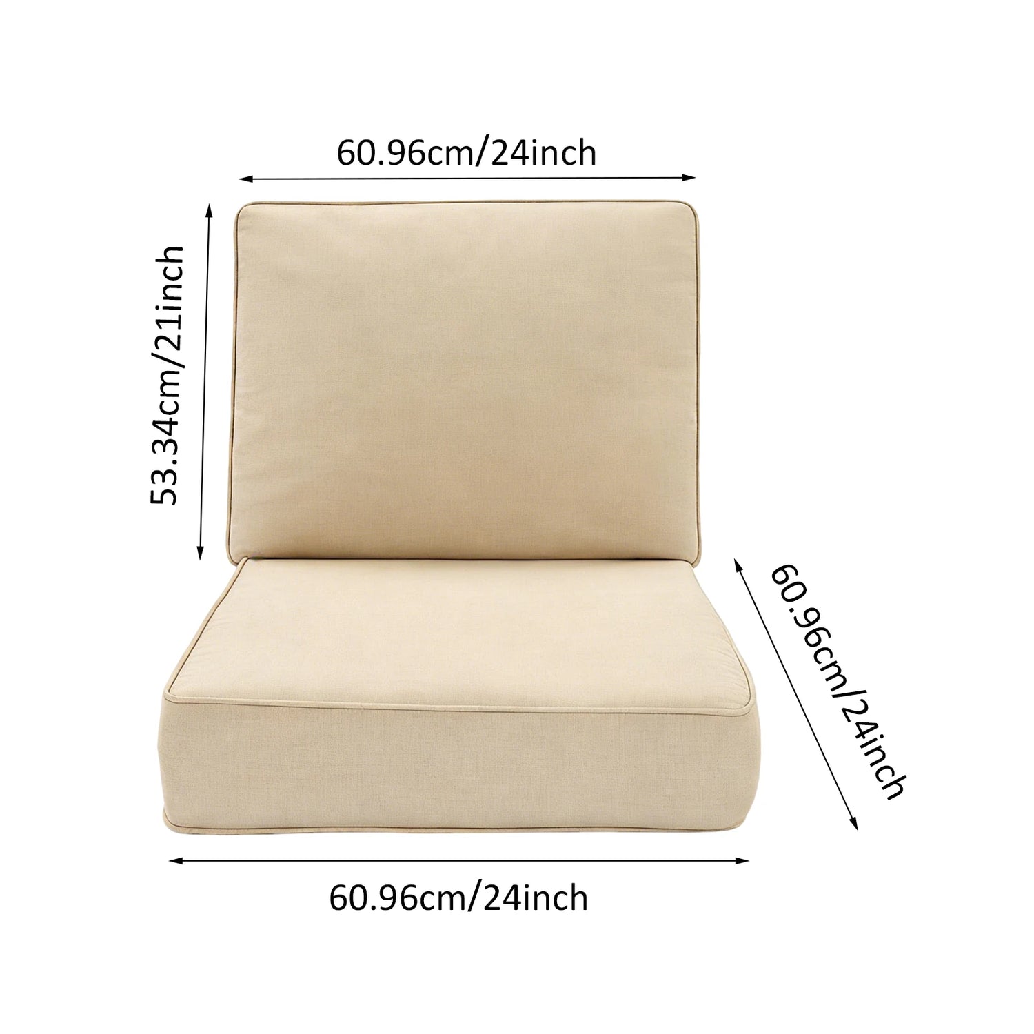 Outdoor Deep Seat Cushion Set With Removable Covers
