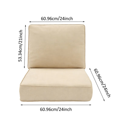Outdoor Deep Seat Cushion Set With Removable Covers
