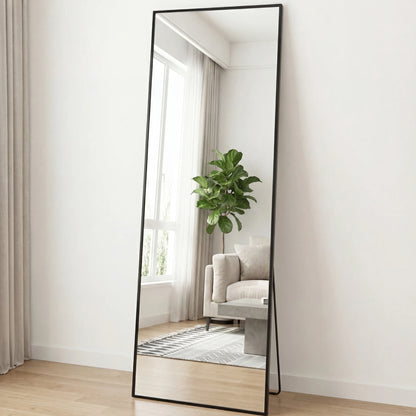 JHK Arched Full Length Mirror With Free Standing Aluminum Frame