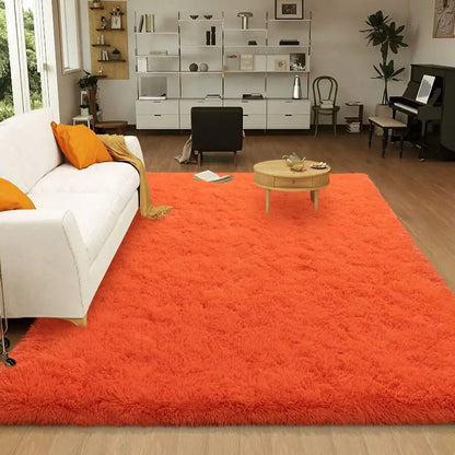 Modern Soft Shag Rug For Bedroom And Living Room With Plush Carpet