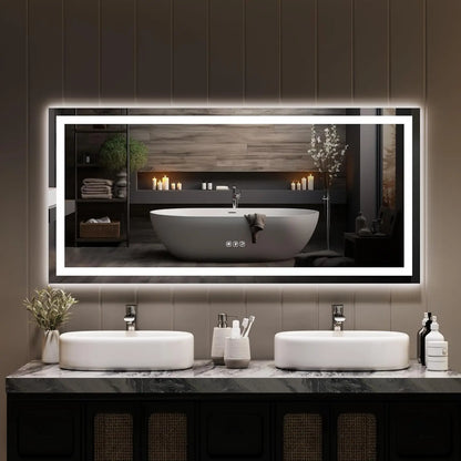 TWISTER.CK LED Bathroom Mirror With Memory Anti Fog Dimmable