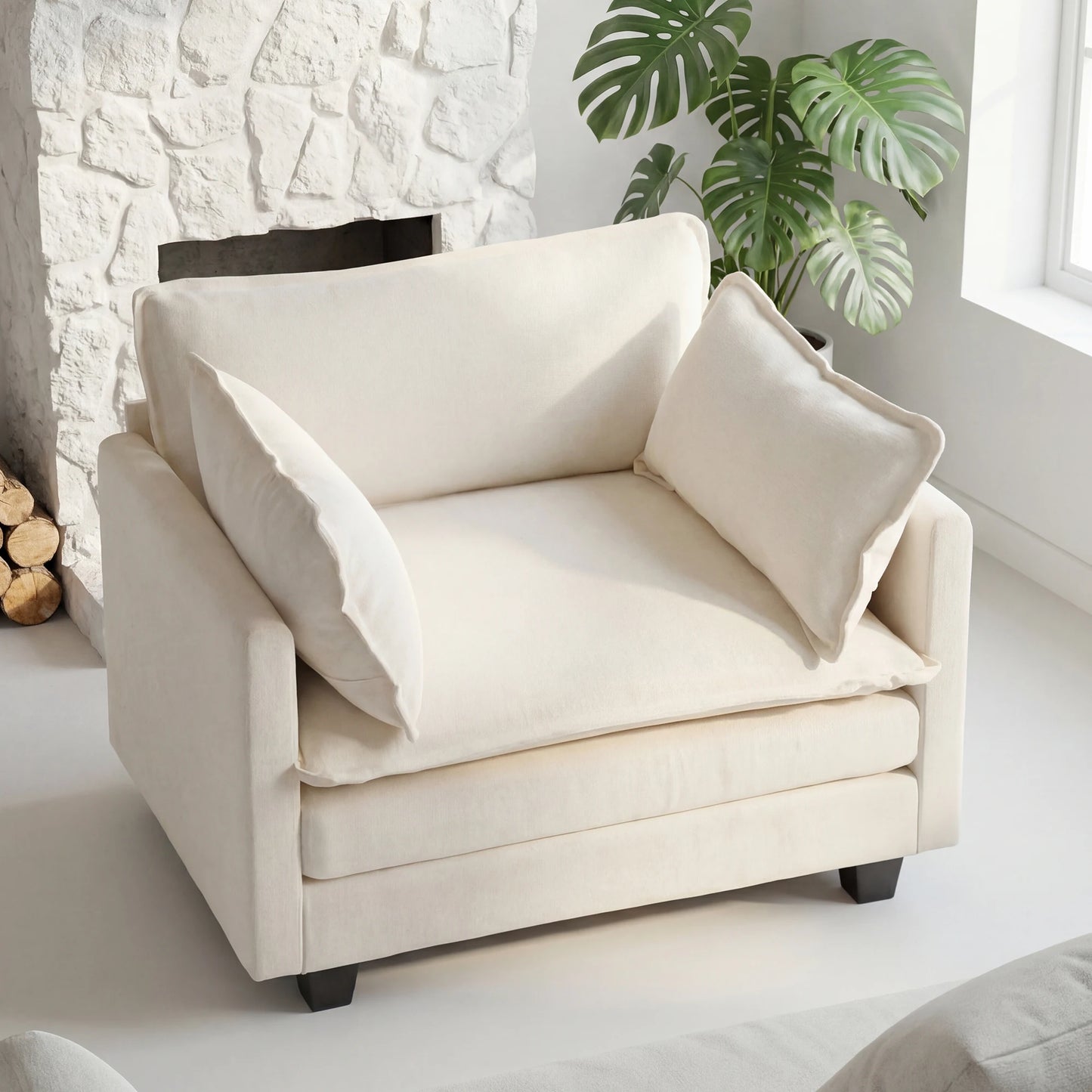 Modular Sectional Sofa With Ottoman For Living Room