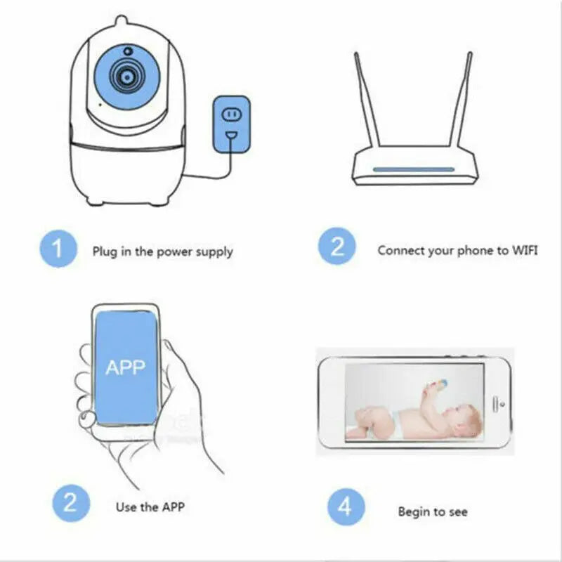 1080P WiFi Indoor Home Security Camera Night Vision
