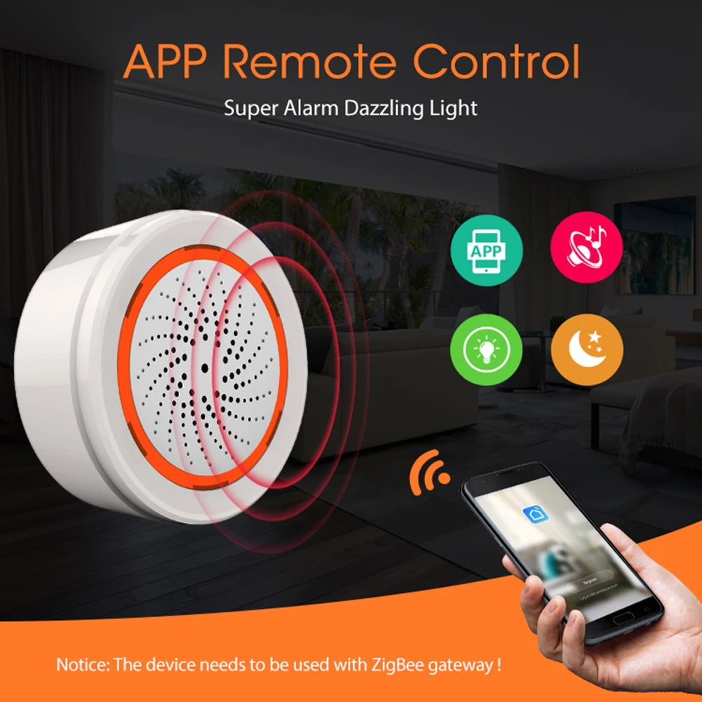 APWIKOGER Tuya Zigbee 3 in 1 Siren Alarm 90dB Security