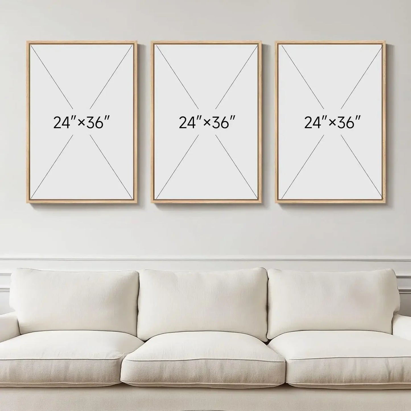 Neutral Black And White Abstract Wall Art Set Boho Canvas