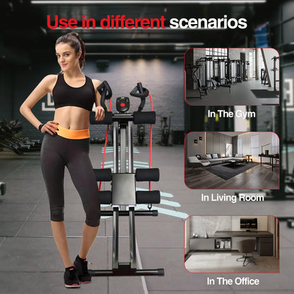 GIKPAL Foldable Ab Machine Core Trainer For Home Gym LCD Display