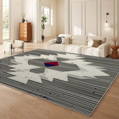 VIKAMA Moroccan Geometry Area Rug Modern Wabi Sabi Living Room