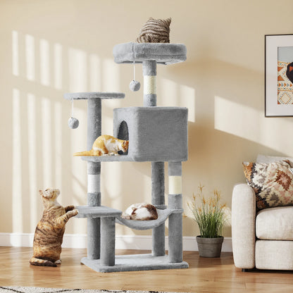 JHK Cat Tree Tower For Indoor MultiCat Scratching Posts
