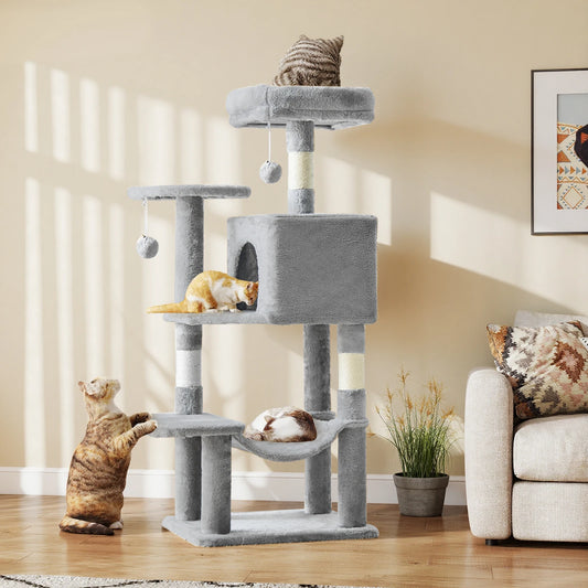 JHK Cat Tree Tower For Indoor MultiCat Scratching Posts