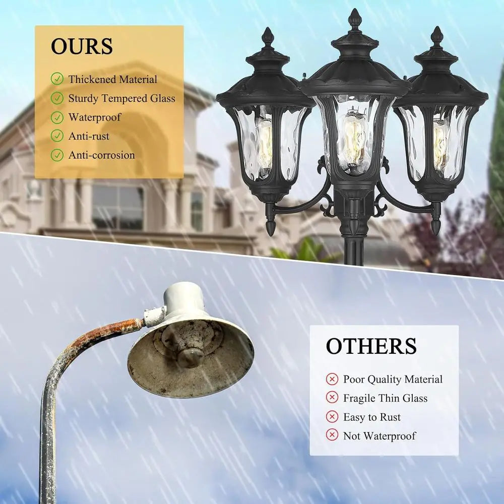 Outdoor Lamp Post Light For Garden And Street Weatherproof