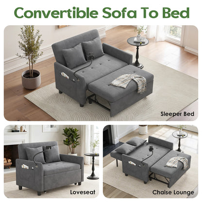 Someet Convertible Sleeper Chair Bed With USB Port