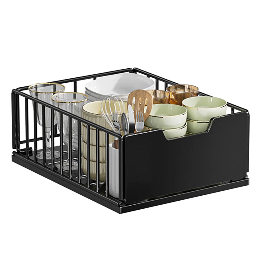 TWISTER.CK Pull Out Cabinet Organizer With Foldable Slide Out Drawers
