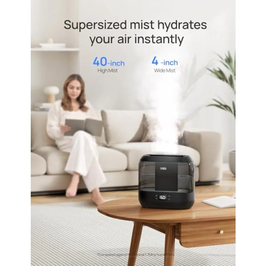 Smart Humidifier For Bedroom Top Fill With Quiet Operation