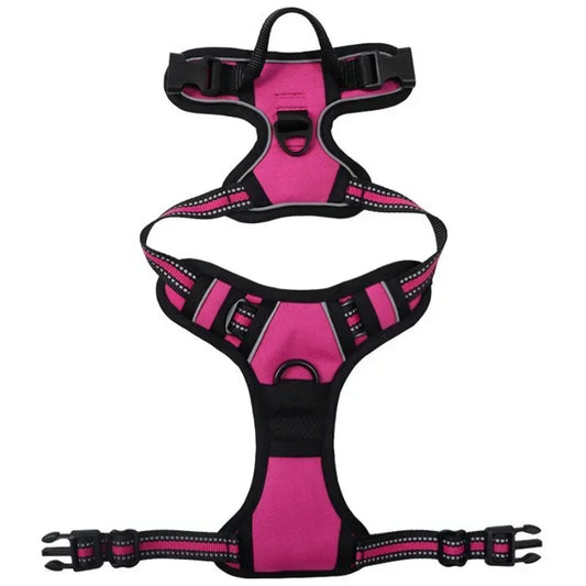 Reflective Adjustable Dog Harness Vest For Pets With Breathable Nylon