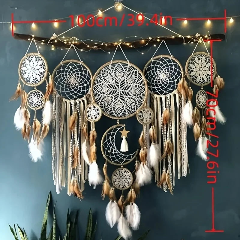 Handcrafted Dream Catcher Wall Decor Moon Dream Chaser Bohemian